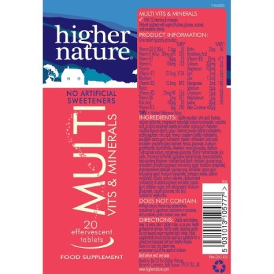 Buy Higher Nature Multi Effervescent (formally Fizzy Multi) from Mulberry Wholefoods online UK Supplier.