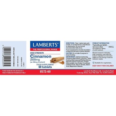 Buy Lamberts Cinnamon 2500mg 60s Herbal Remedies; Digestive Health Online − UK Supplier