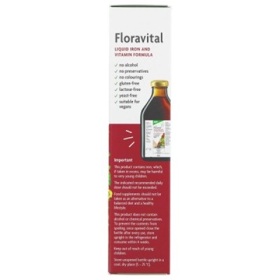 Buy Salus Floradix 500ml Herbal Remedies; Vitamins Minerals & Amino Acids; Daily Wellbeing; Energy & Vitality Online − UK Suppli