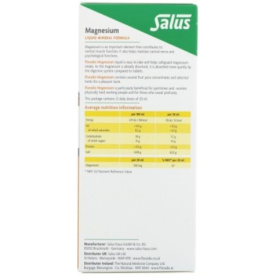 Buy Salus Floradix Magnesium Liquid 250ml Herbal Remedies; Bone Muscle & Joints; Pain Relief Online − UK Supplier