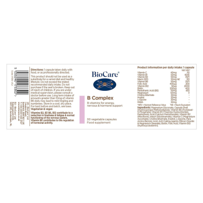 Biocare B Complex 30 VegiCaps