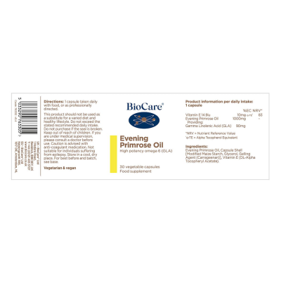 Biocare Evening Primrose Oil 30 VegiCaps