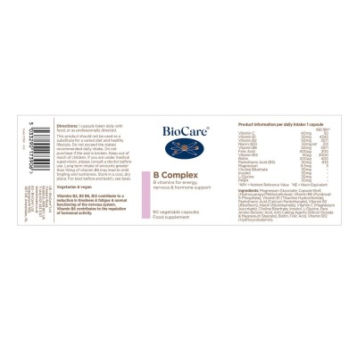 Biocare B Complex 90 VegiCaps