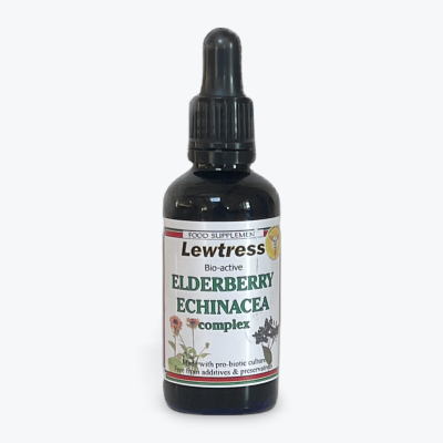 Buy Lewtress Elderberry & Echinacea 50ml Herbal Remedies; Immunity; Daily Wellbeing Online − UK Supplier