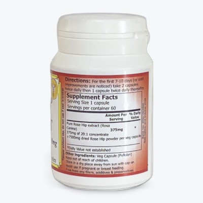 Buy Lewtress Rosehip Capsules 60 capsules Herbal Remedies; Diet & Detox; Daily Wellbeing; Bone Muscle & Joints; Immunity Online