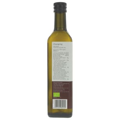 Buy Clearspring Organic Toasted Sesame Oil 500ml Online − UK Supplier