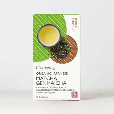 Buy Clearspring Organic Matcha Genmaicha 20s Online − UK Supplier