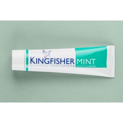 Buy Kingfisher Mint Toothpaste 100ml (with fluoride) from Mulberry Wholefoods online UK Supplier.