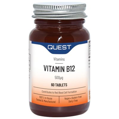 Quest Vitamin B12 500ug extra fill 90s