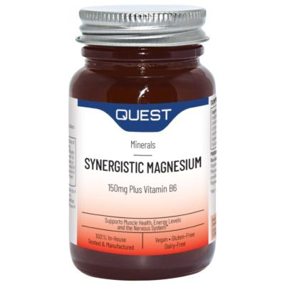 Buy Quest Synergistic Magnesium 60 Tablets online from Mulberry Bush Wholefoods. UK Supplier of Vitamins Minerals Herbal & Holis