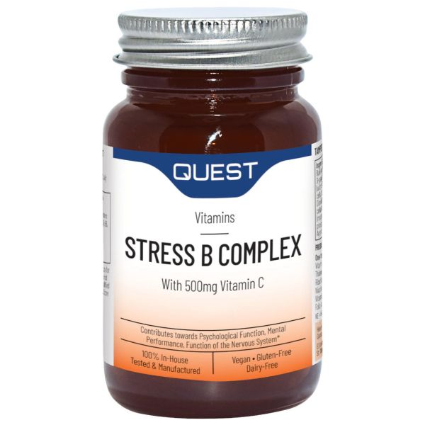 Quest Stress B Complex + 500mg Vit C 60 Tablets
