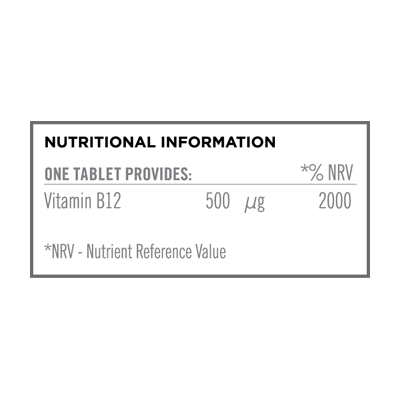 Quest Vitamin B12 500ug extra fill 90s