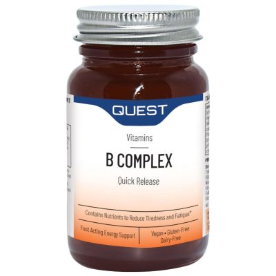 Buy Quest B Complex Quick Release (Previously Mega B-50) 60 Tablets online from Mulberry Bush Wholefoods. UK Supplier of Vitamin