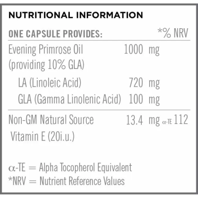 Buy Quest Evening Primrose Oil 1000mg 90 Capsules online from Mulberry Bush Wholefoods. UK Supplier of Vitamins Minerals Herbal