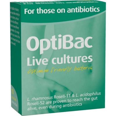 Buy Optibac Probiotics For Those On Antibiotics from Mulberry Wholefoods online UK Supplier.