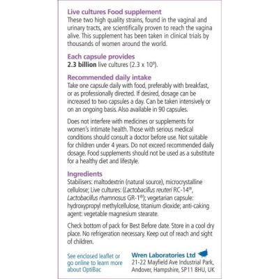 Buy Optibac Probiotics For Women 30 capsules from Mulberry Wholefoods online UK Supplier.