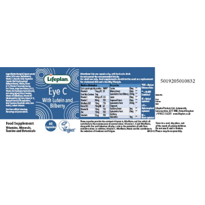 Buy Lifeplan Eye C 60 caps Vitamins Minerals & Amino Acids; Eye Health Online − UK Supplier