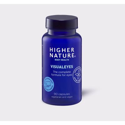 Buy Higher Nature Visual Eyes 90 veg capsules from Mulberry Wholefoods online UK Supplier.