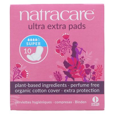 Natracare Ultra Extra Super Pads + Wings 10s