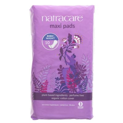 Natracare Maxi Pads Night 10s