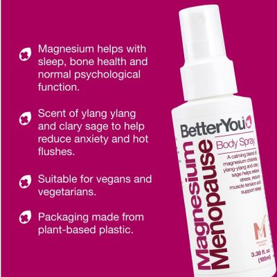 BetterYou Magnesium Body Spray Menopause 100ml