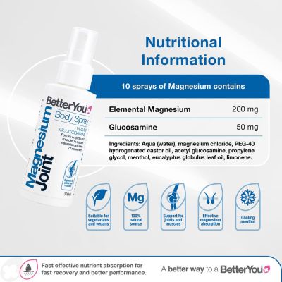BetterYou Magnesium Oil Joint 100ml Spray
