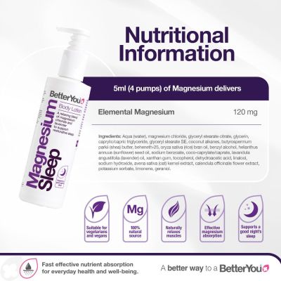 BetterYou Magnesium Body Lotion Sleep 180ml