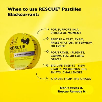 Rescue Pastilles Blackcurrant 50g