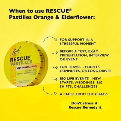 Rescue Pastilles Orange Elderflower 50g