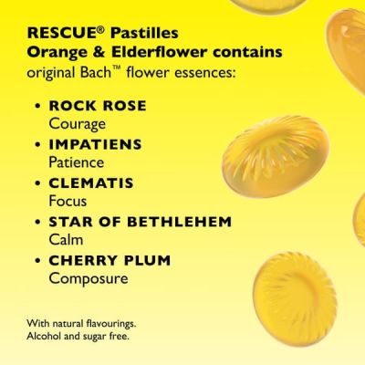 Rescue Pastilles Orange Elderflower 50g