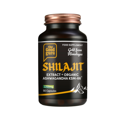 Good Guru Shilajit Gold + Organic Ashwagandha KSM66 600mg 90 capsules