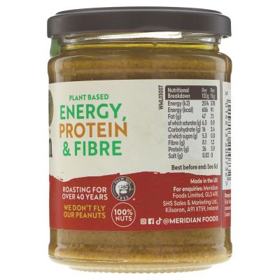 Meridian Organic Peanut Butter Crunchy (No Salt) 280g