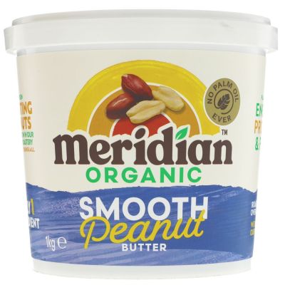 Meridian Organic Peanut Butter Smooth (No Salt) 1kg