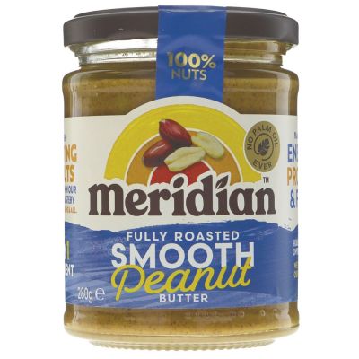 Meridian Peanut Butter Smooth (No Salt) 280g