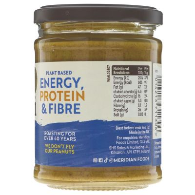 Meridian Peanut Butter Smooth (No Salt) 280g