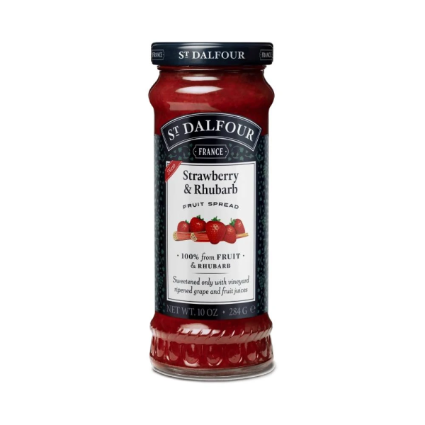 St Dalfour Strawberry & Rhubarb Fruit Spread 284g