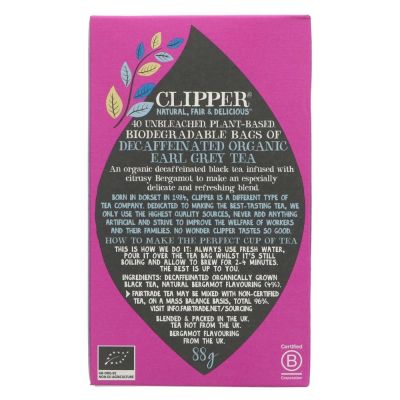 Clipper Organic Decaf Earl Grey 40 bags