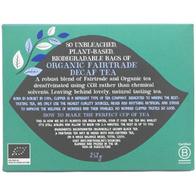 Clipper Organic Decaffeinated Tea 80 bags