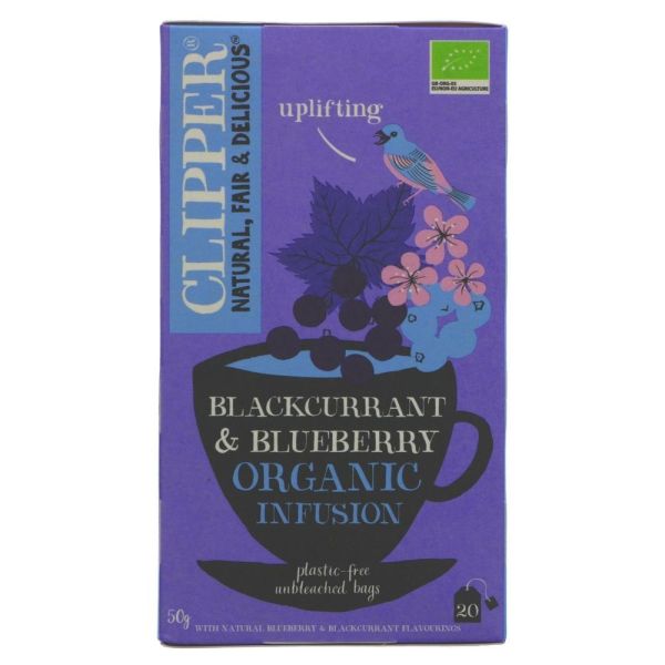 Clipper Organic Blackcurrant & Blueberry Teabags 50g
