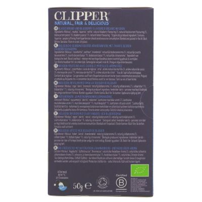 Clipper Organic Blackcurrant & Blueberry Teabags 50g