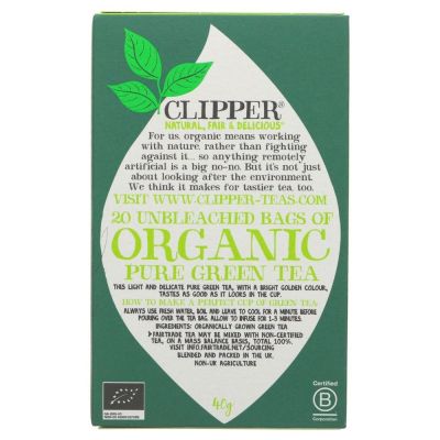 Clipper Organic Pure Green Tea 20 bags