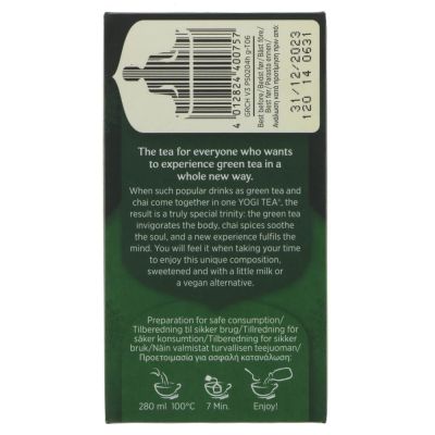 Yogi Tea Tea Green Chai 17 bags