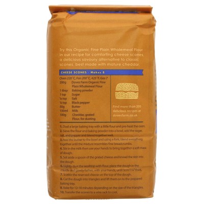Buy Doves Farm Organic Plain Wholemeal Flour 1kg Flours & Bread Mixes Online − UK Supplier