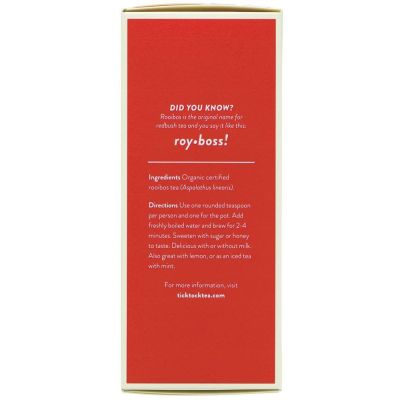 Tick Tock Organic Rooibos Tea Looseleaf 100g