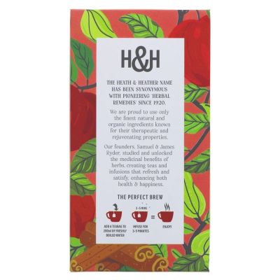 Heath & Heather Organic Apple & Cinnamon Tea 20 bags