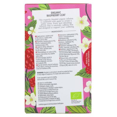 Heath & Heather Organic Raspberry Leaf Tea 20 bags