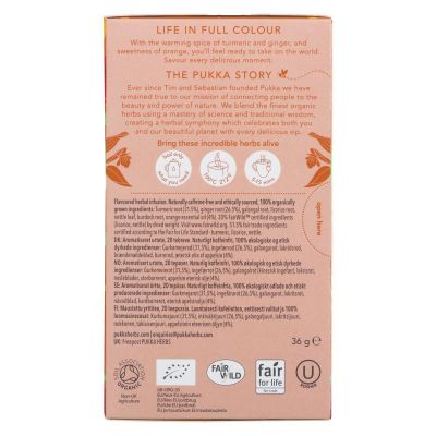 Pukka Turmeric Ginger & Orange Tea 20 bags