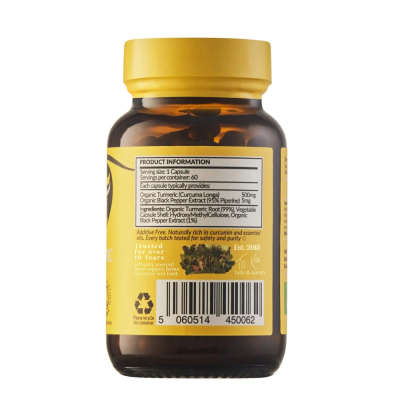 Taka Turmeric Organic Turmeric & Black Pepper Extract 60 capsules