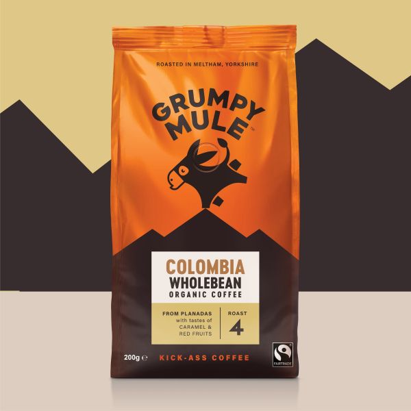 Grumpy Mule Colombia Planadas Wholebean Coffee (4) 200g