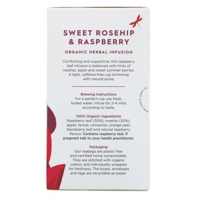 Dragonfly Tea Organic Sweet Rosehip & Raspberry Tea 20 bags